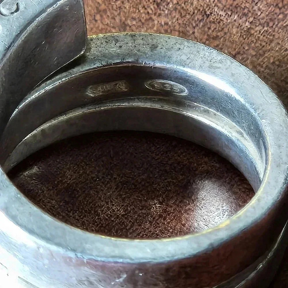 Gucci Snake G Logo 925 Sterling Silver Ring, Size 5 - Picture 5 of 5